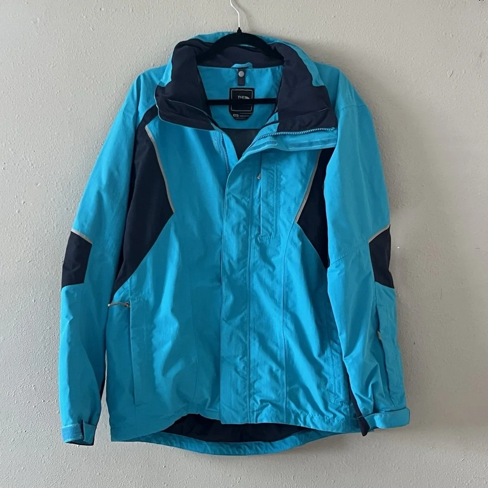 The North Face Jacket Mens M Blue Waterproof Jacket Lightweight Outer shell Only